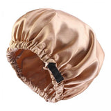 Maxbell 3xsatin Caps Sleeping Caps Adjustable Hair Care Hat Round for Sleeping Khaki