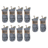 Maxbell 2x10 Pair Men Mid Calf Socks Soft Male Warm Socks for Sports Daily Wear Unisex Gray