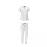 Maxbell 2xNursing Uniforms Beauty Salon Shop V Neck T Shirts Women Scrubs Sets XL