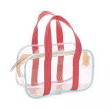 Maxbell 2xClear Tote Bag PVC Messenger Shoulder Bag for Bathing Concerts Vacation 20cmx11cmx8cm