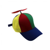 Maxbell 2xPropeller Hat Unisex Gift Funny Baseball Cap for Casual Party Favors Kids Blue Brim