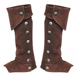 Maxbell 2xPirate Boot Cover Steampunk Renaissance Knight Warrior Costume Accessories Brown