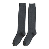 Maxbell 2xBreathable Cotton Mens Knee High Warm Long Winter Thick Socks  Dark grey
