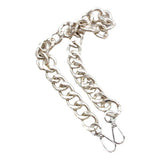 Maxbell 5xBag Chain Strap Charms Flat Crossbody DIY Handbag Purse Silver 60cm