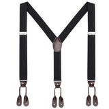 Maxbell 3xMen's Adjustable Y-Back Elastic Suspenders Braces Work Button End Suspender