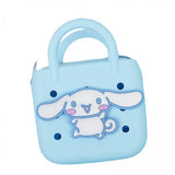 Maxbell 3xBeach Hole Bag Casual Trendy Silicone Beach Tote for Party Shopping Holidays Light Blue