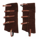 Maxbell 2xPirate Boot Covers Costume Accessories PU Cosplay Steampunk Boots Case Brown