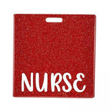 Maxbell 4xNurse Badge Card Holder Lightweight Durable Decorative Nurse Work Gift Red