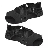 Maxbell 2xYoga Socks for Women Clasped Pilates Socks Grip Socks for Barre Yoga Pilates M Black