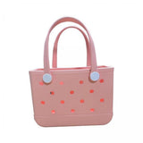 Maxbell 2xBeach Hole Bag Lightweight Novelty Shoulder Bag for Travel Holidays Shopping pink