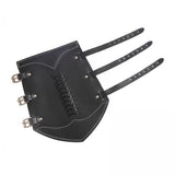 Maxbell 5xGauntlet Medieval Costume Bracers Cosplay Horsing Riding Men Women Black