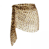 Maxbell 2xBelly Dance Hip Scarf for Women Waist Scarves Hipscarf Festival Clothing black gold