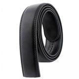 Maxbell 2xLeather Men Belt No Buckle for DIY Craft Projects Automatic Ratchet Buckles