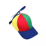 Maxbell 3xPropeller Hat Unisex Gift Funny Baseball Cap for Casual Party Favors Adult Blue Brim