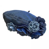 Maxbell 4xWomen Beret Hat Gift Casual Comfortable Painter Hat for Autumn Spring Hiking Denim Color
