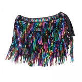 Maxbell 3xWomen Belly Dance Hip Skirt Tassel Scarf Belt Latin Samba Sequin Wrap Dress
