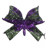 Maxbell 2xSequin Butterfly Crop Top Halloween Party Belly Dance Club Rave Violet Green