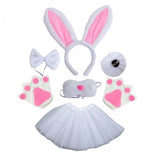 Maxbell 2xBunny Costume Set Cosplay Ears Headband for Easter Themed Parties Carnival