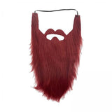 Maxbell 3xLong Beard Costume Adult Kids Dwarf Gnome Beard for Festive Party Supplies Red