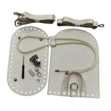 Maxbell 2xKnitting Bag Bottoms Nail Bottom Shaper Pad Flap Cover Sewing Bag Making Set White