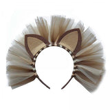 Maxbell 2xCat Ear Headband Gifts Animal Hairband for Birthday Party Party Performance
