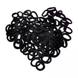 Maxbell 2x100 Pieces Black Hair Ties Hair Scrunchies Stretch No Damage Hair Bands
