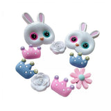 Maxbell 4xBeach Bag Charms Decor Removable Summer Fashion DIY Handbag Button Ornaments Rabbit 10PCS
