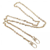 Maxbell 2xMetal Chain Strap Handle Replacement for Purse Shoulder Handbag 110cm