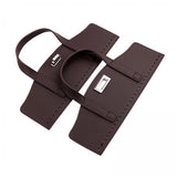 Maxbell 2xCrochet Bag Handles with Twist Lock Bag Accessories with Holes Purse Handles Brown