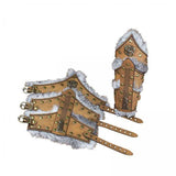 Maxbell 2xPU Leather Gauntlet Wristband Arm Guards for Themed Party Costume Masquerade