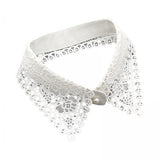 Maxbell 3xWomen Fake Collar Detachable Fake Half Shirt Collar for Clothing Accessories White
