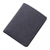 Maxbell 5xMen Canvas Wallet Short Money Bag Casual Style ID Card Bifold Black