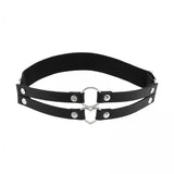 Maxbell 5xElastic Leg Garter Belt Fashion Gifts Ladies Punk for Birthday Party Cosplay Black