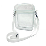 Maxbell 3xClear Crossbody Bag Clear Purse Bag for Travel Outdoor Sports Events White Small
