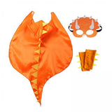 Maxbell 4xDragon Clothing Trick or Treating Cape Cosplay Cartoon for Halloween Gifts Orange