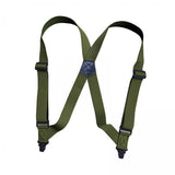 Maxbell 3xSuspenders for Men Adjustable Pants Durable Utility for Wedding Green