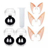 Maxbell 3xElf Ears Costume Accessories Long for Cosplay Christmas Halloween yellow