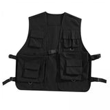 Maxbell 2xUtility Vest Front Buckle Cargo Vest for Men Women Adults Outdoor Activities XL Black