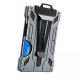 Maxbell 5xAluminum Alloy Slim Wallet Credit Card Holder Case Money Clip for Men Gray
