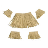 Maxbell 3x5 Pieces Hawaii Grass Skirt Hawaii Skirt Fancy Dress Costume for Party Raffia paper