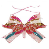 Maxbell 2xSequin Butterfly Crop Top Halloween Party Belly Dance Club Rave Pink