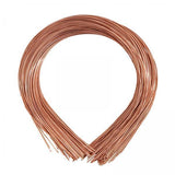Maxbell 4x50Pcs Plain Metal Headbands for Crafts Hair Band Handmade Thin Wire Hairband Copper