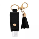 Maxbell 4x30ML Empty Bottle Refillable Hands Sanitizer Keychain Holder Pouch Black
