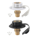 Maxbell RV City Water Connection Inlet Kit 1/2 inch Male Sturdy Brass Pipe Threads