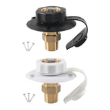 Maxbell RV City Water Connection Inlet Kit 1/2 inch Male Sturdy Brass Pipe Threads