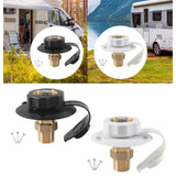 Maxbell RV City Water Connection Inlet Kit 1/2 inch Male Sturdy Brass Pipe Threads