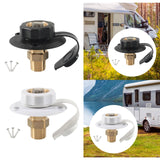 Maxbell RV City Water Connection Inlet Kit 1/2 inch Male Sturdy Brass Pipe Threads