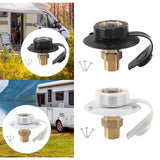 Maxbell RV City Water Connection Inlet Kit 1/2 inch Male Sturdy Brass Pipe Threads