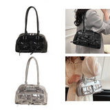 Maxbell 2pcs Women PU Leather Shoulder Bag Ladies Shoulder Purse with zipper