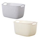 Maxbell 2pcs Storage Basket Hollow Stackable Bin for Clothes